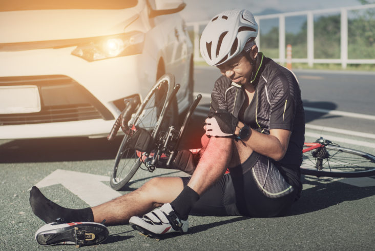Accident Car Crash With Bicycle