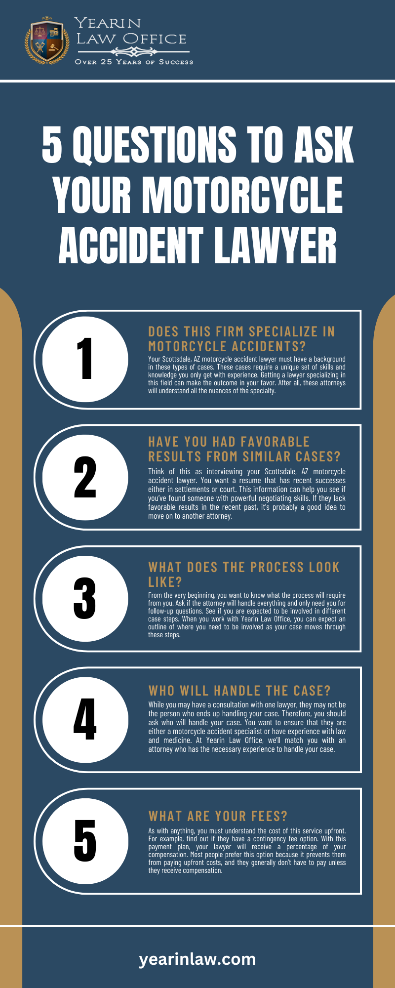 5 QUestions To Ask Your Motorcycle Accident Lawyer Infographic